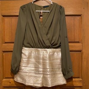 Long sleeve dressy romper